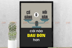 Tranh Tạo Động Lực: “Cố gắng & Hối hận – Cái nào đau đớn hơn?”