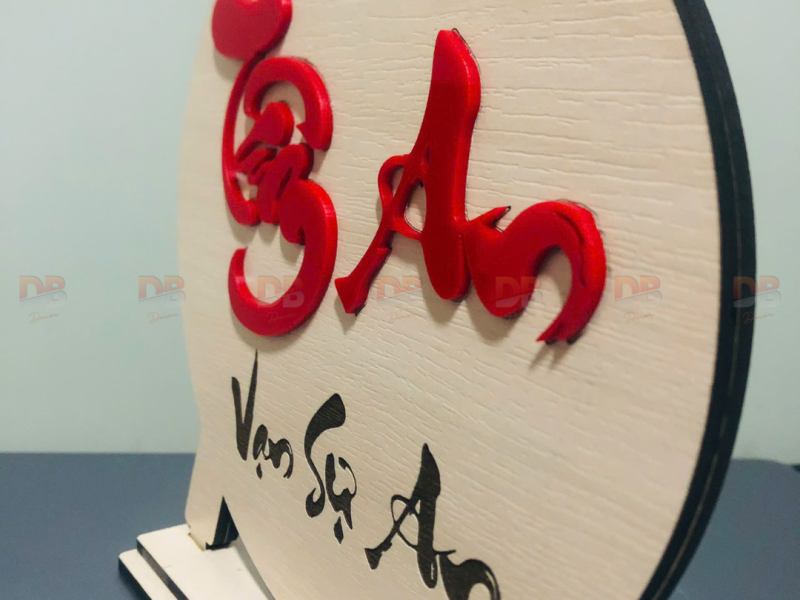 Tranh để bàn bằng gỗ