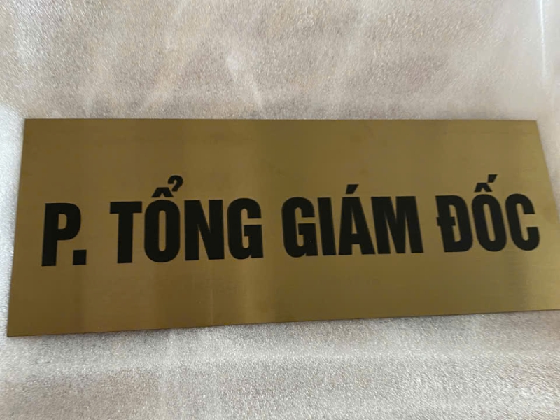 Bảng số nhà, bảng tên công ty inox in UV