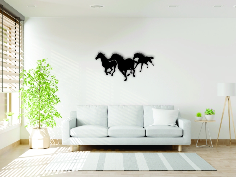 Tranh trang trí phòng hình đàn ngựa TTT03