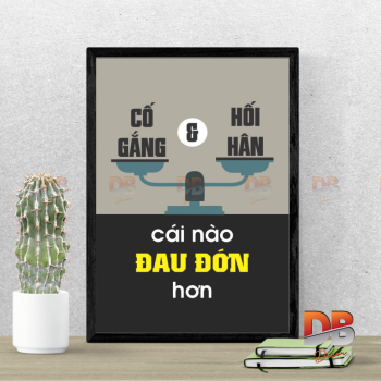Tranh Tạo Động Lực: “Cố gắng & Hối hận – Cái nào đau đớn hơn?”