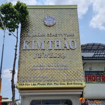 Mặt dựng TẤM 3D INOX - Tiệm vàng kim thảo