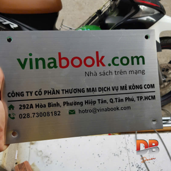 Bảng số nhà, bảng tên công ty inox in UV